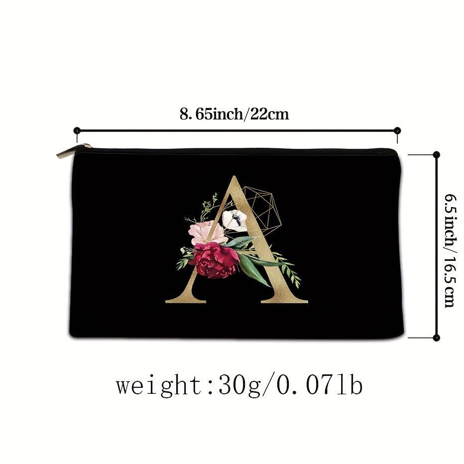 Letter Pattern Zipper Coin Purse Lightweight Clutch Purse