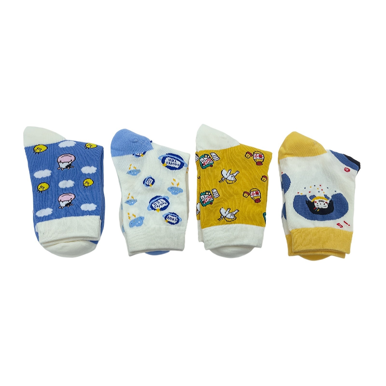 Cartoon Cow Pattern Mid Tube Socks Women's Stockings