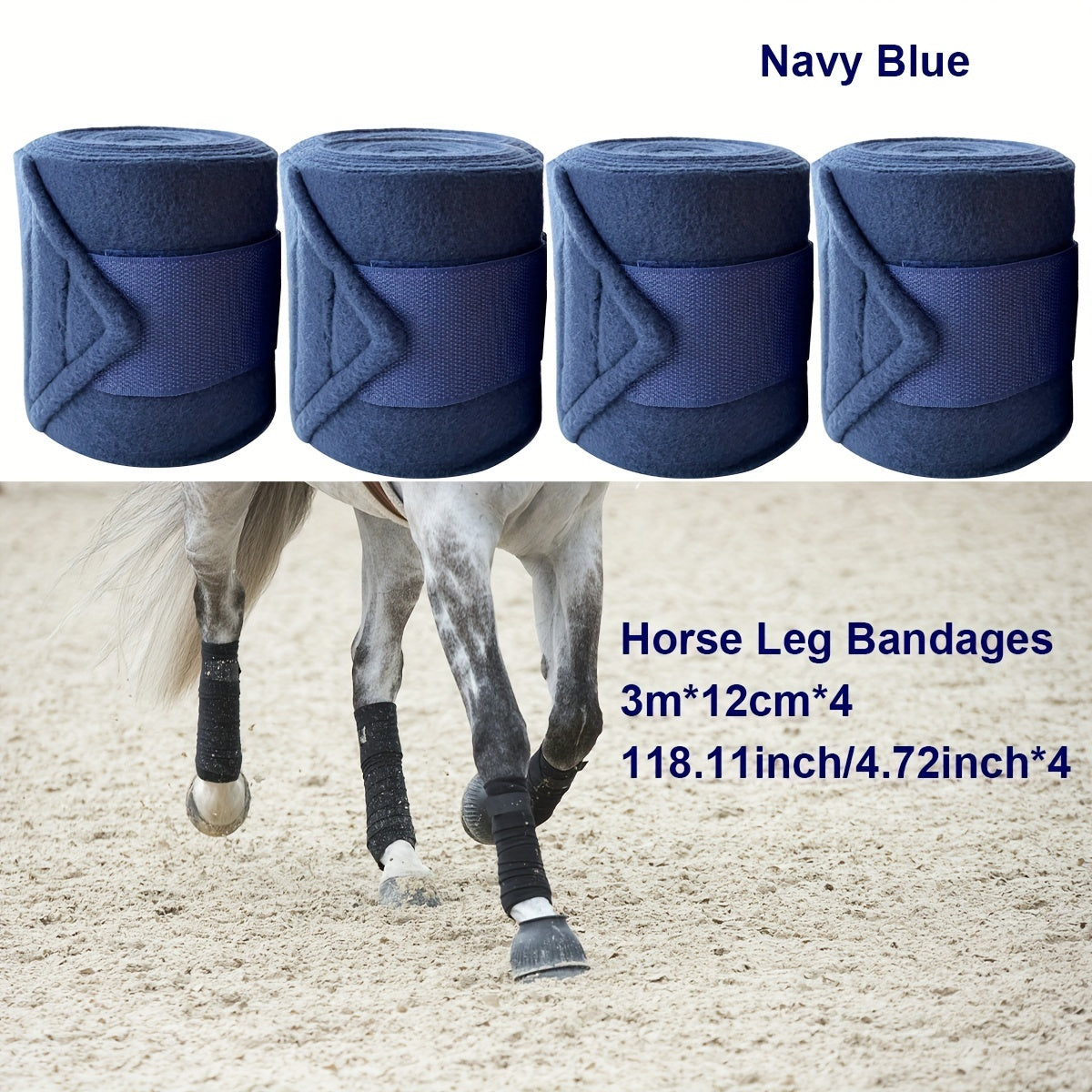 4pcs Horse Leg Warmers Leg Protectors for Tied Straps