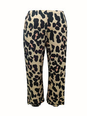 Leopard Print Shirt & Pants Pajama Set