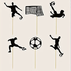12pcs Soccer Figure Cake Topper Cupcake Decoration