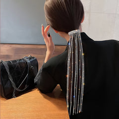 Bling Hair Clips Rhinestone Tassel Hair Clip Sweet Butterfly Hair Accessories