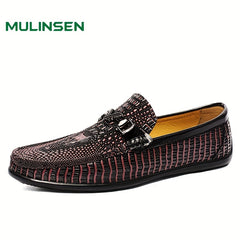 Men's Reptile Loafer Shoes Non-slip Slip On Spring Summer