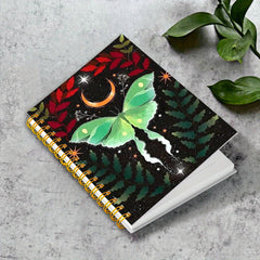 Whimsy Wings Notebook 13 97x21 08cm Golden Moon Green Butterfly
