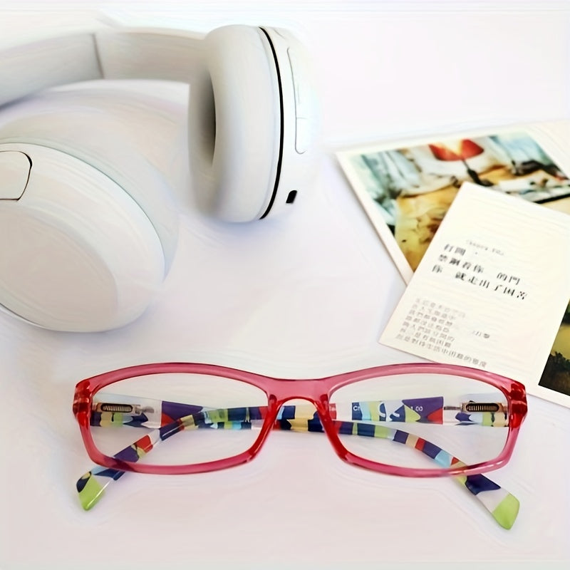 Pattern Print Light Blocking Reading Glasses For Women UV Protection