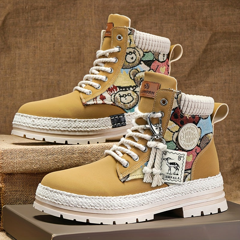 Men's High Top PU Leather Boots Comfy Casual Sneakers