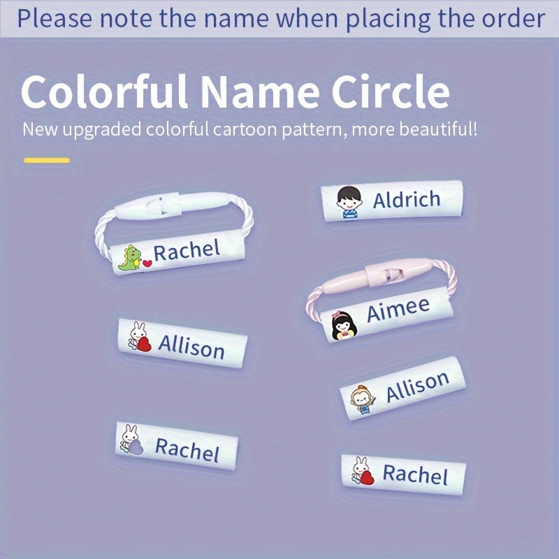 Custom Reusable Waterproof Name Tags with Hanging Rope Buckles