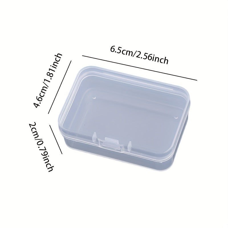 Rectangular Transparent Storage Box for Jewelry Nail Art Earrings - 5pcs