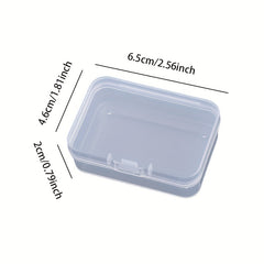 Rectangular Transparent Storage Box for Jewelry Nail Art Earrings - 5pcs