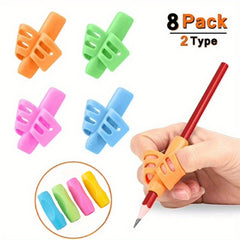 8 Pack Pencil Grips Ergonomic Soft Grip Pencil Holder