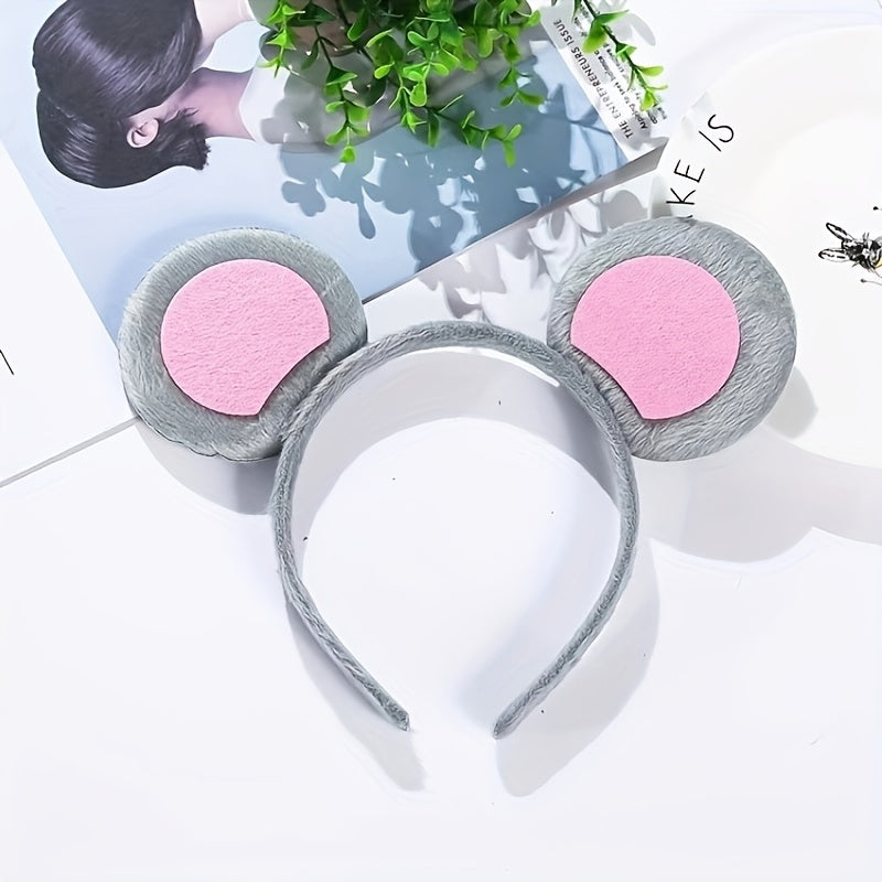 Pink Mouse Ear Headband Bow Hair Accessories