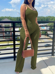  Basic Jumpsuit - Slim Fit Straight Leg Cami Jumpsuit