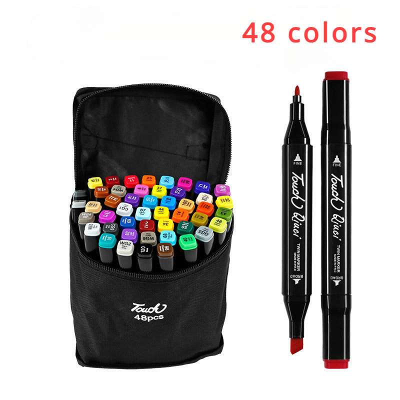 Double Headed Marker Pens Set - Quick Drying - 24/Pack