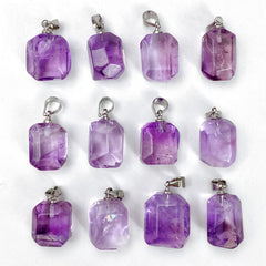 Random Amethyst Natural Gem Healing Crystal for DIY Pendant Necklaces