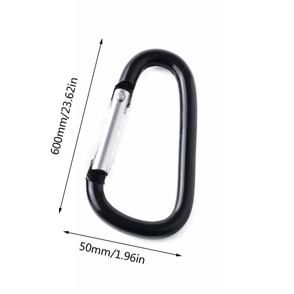 D-Shaped Aluminum Hiking Hooks - Lightweight and Durable Gear