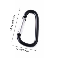 D-Shaped Aluminum Hiking Hooks - Lightweight and Durable Gear