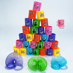 Colorful Elastic Rainbow Spring Rings - Fun Party Favors