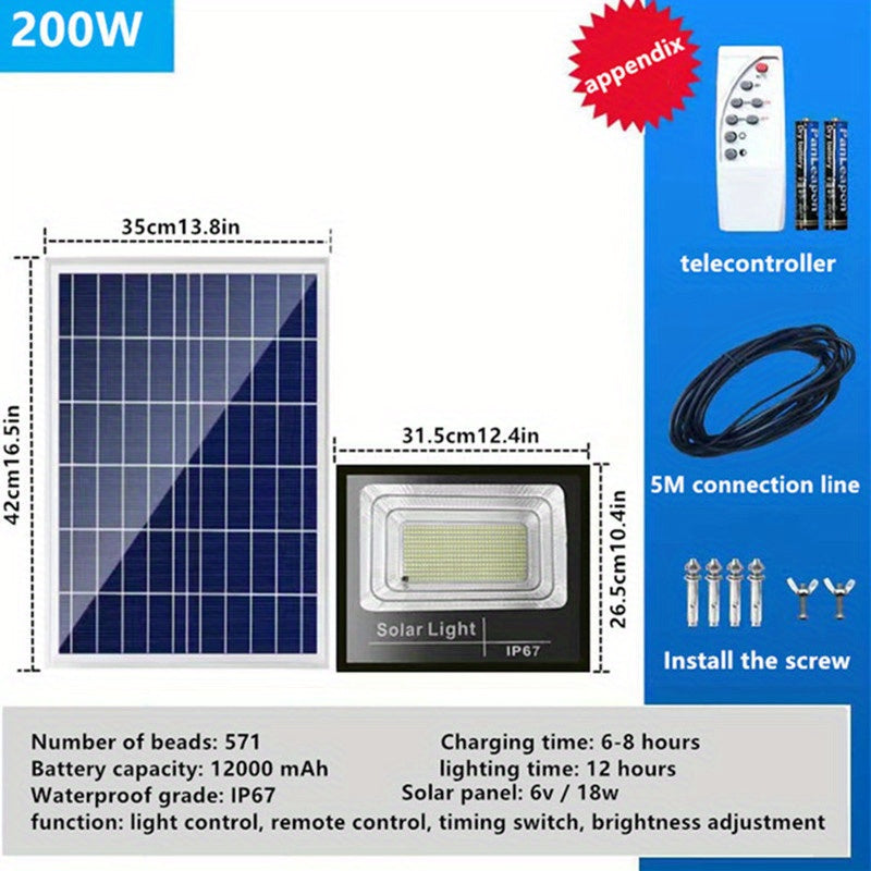 Solar Street Light 200W with 473 Light Beads