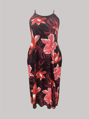 Women's Plus Floral Print Maxi Cami Dress