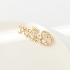 Rhinestone Inlaid Queen Crown Scarf Pin Brooch