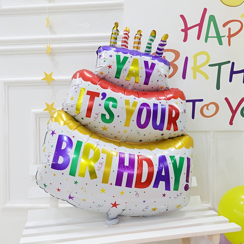 40 Inch Happy Birthday Cake Decoration Balloon - Party Supplies