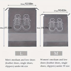 5pcs Portable Foldable Shoes Storage Bags Drawstring Travel Bags