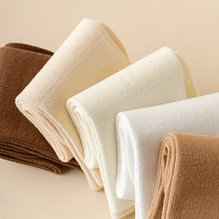 3 Pairs Solid Socks Comfy & Breathable Women's Stockings