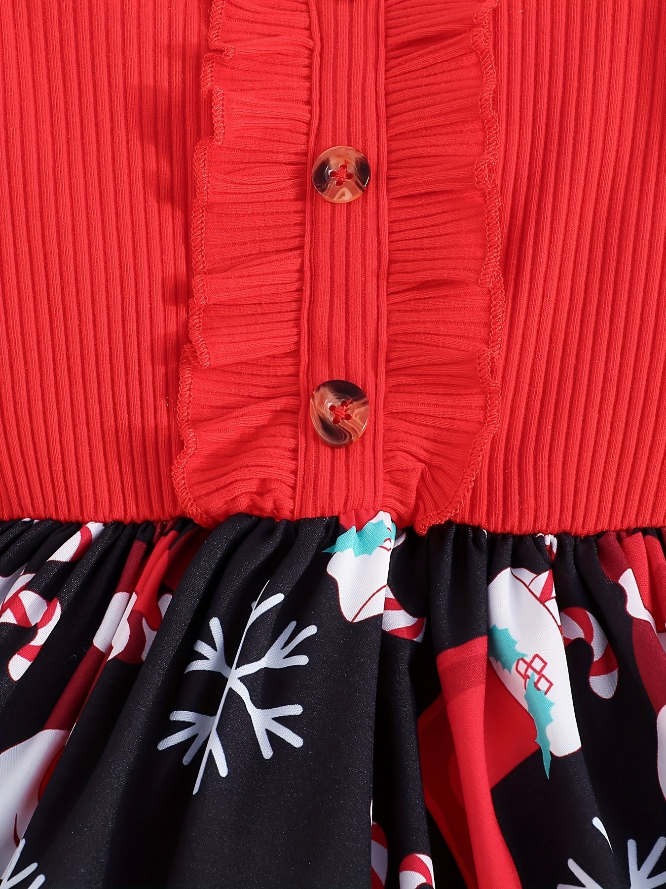 Toddler Girls Elk Print Cotton Dress Christmas