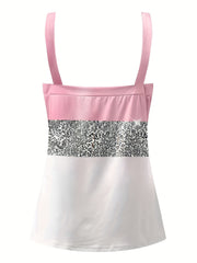 Glitter V Neck Cami Top