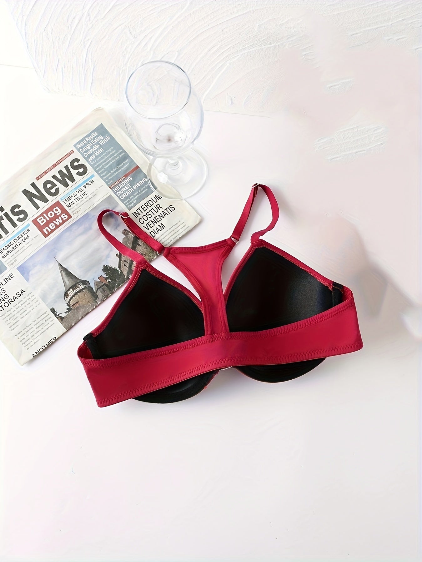 2pcs Front Buckle Push Up Bras Anti sagging T Shirt Bra Women's Lingerie
