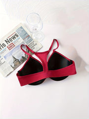 2pcs Front Buckle Push Up Bras Anti sagging T Shirt Bra Women's Lingerie
