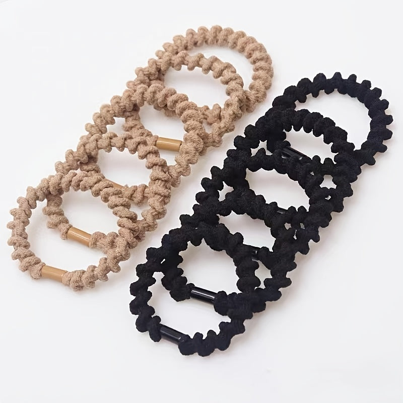 10 Pcs Girls' Elastic Hair Bands For Thick Hair Multicolor
