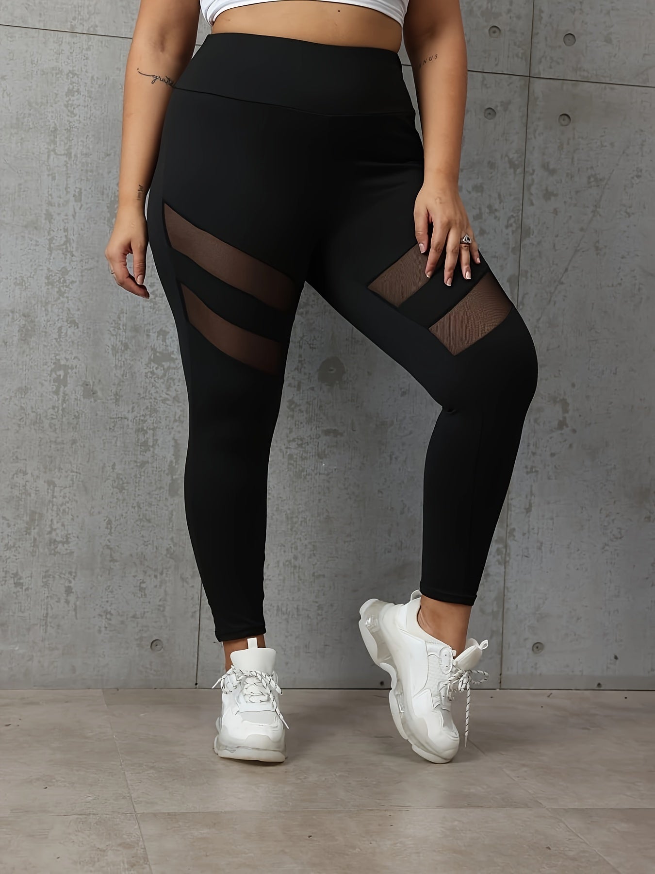  Contrast Mesh High Stretch Leggings