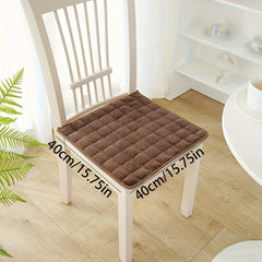 Flannel Chair Cushion Non Slip with Strap - Winter Office