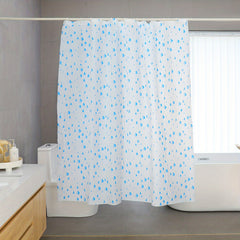 Small Fresh Waterproof Bathroom Shower Curtain - Water Drop Pattern