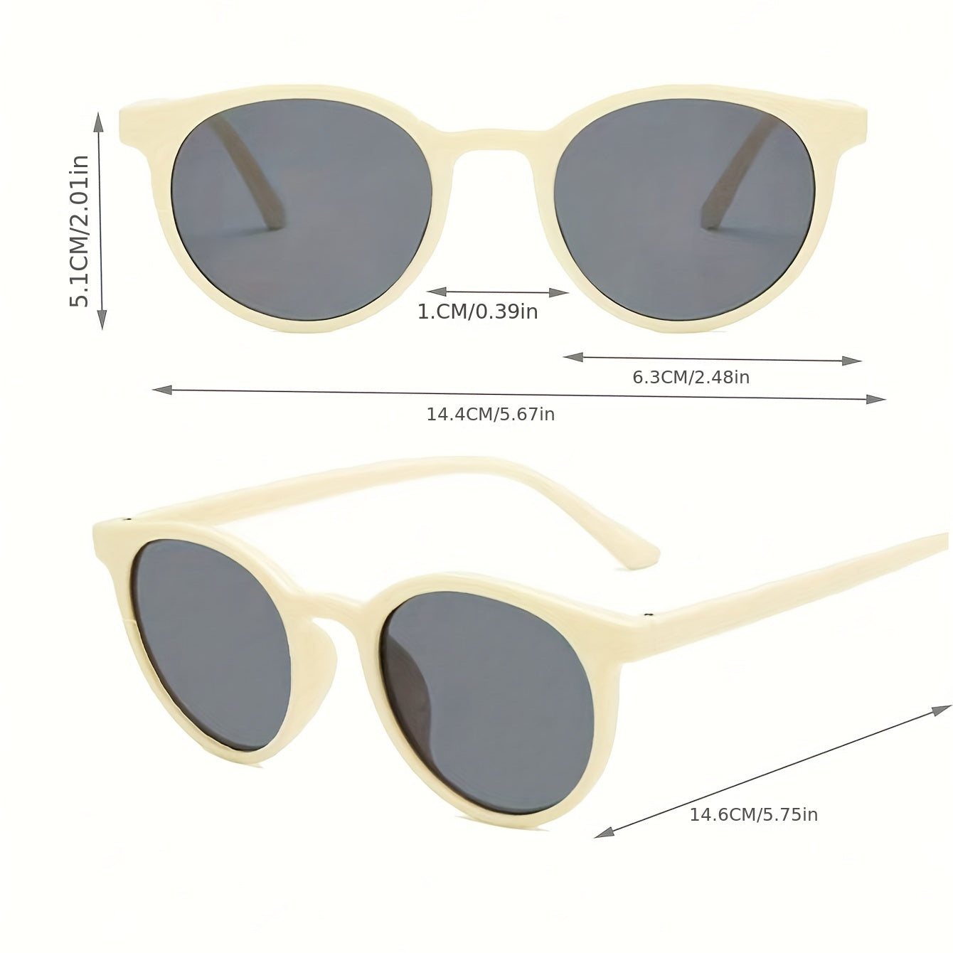 Candy Round Sunglasses UV400 Anti Glare for Driving Fishing Travel