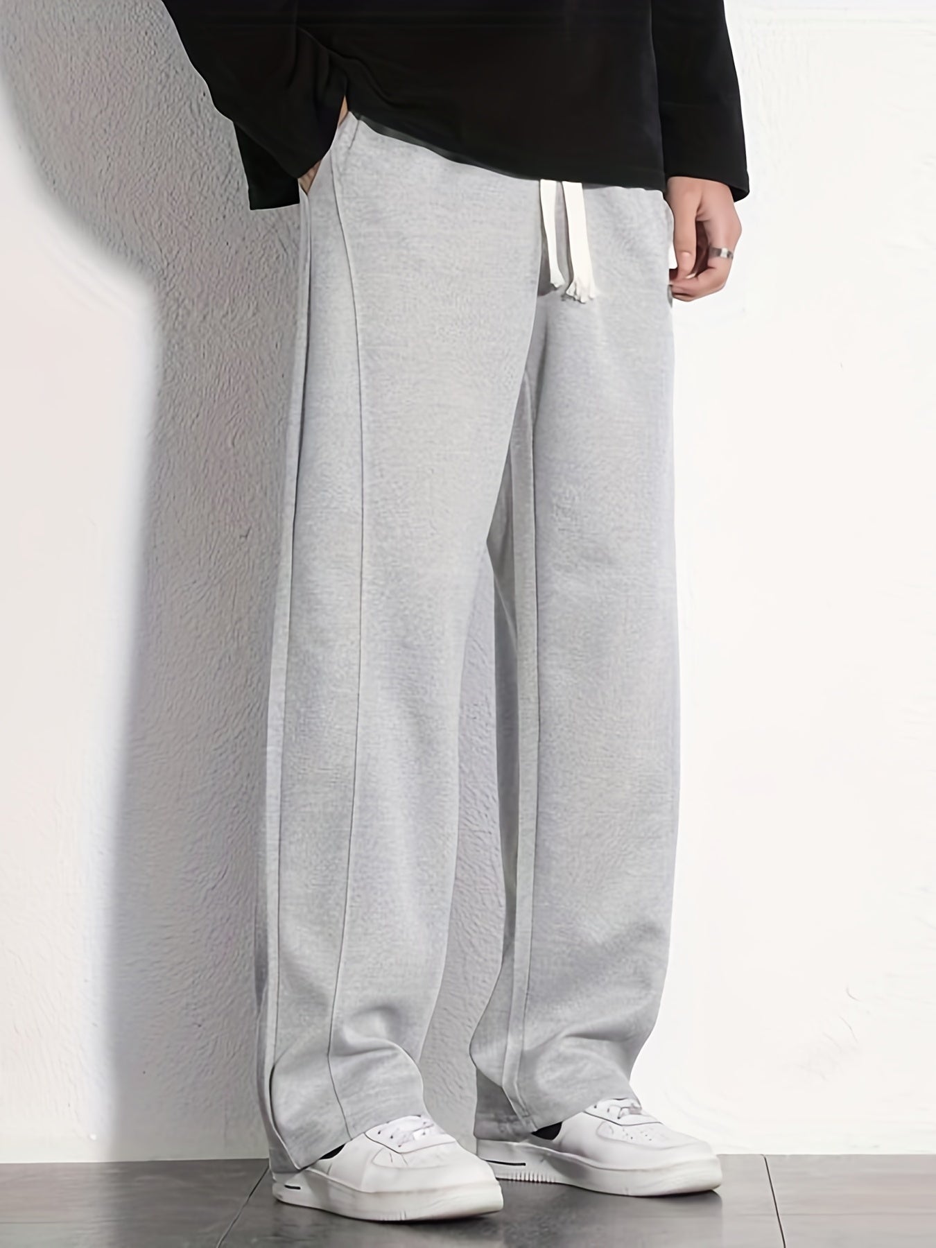 Space Theme Cotton Sweatpants Men's Casual Loose Fit Pants