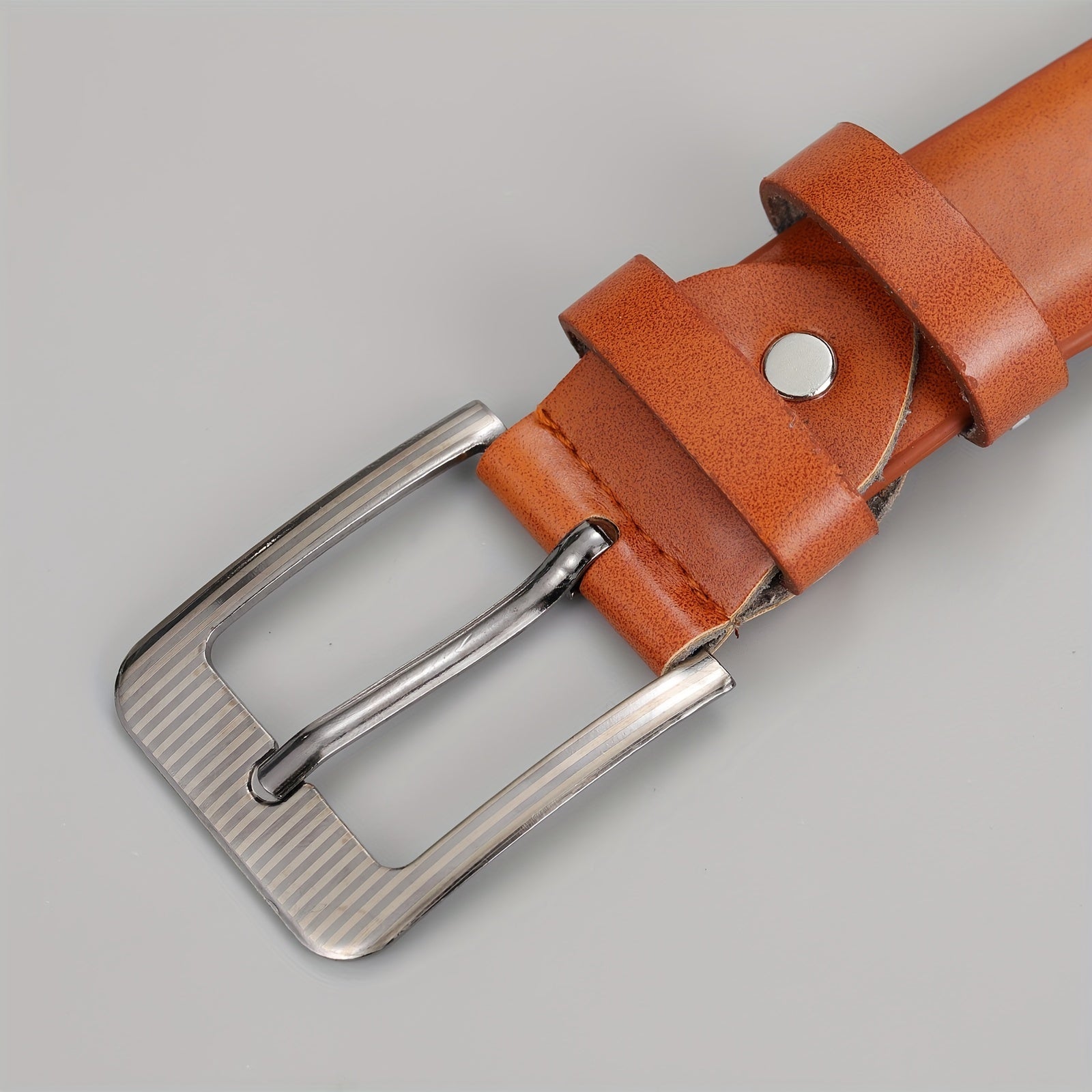 Men's PU Leather Edged Belt