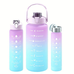 Leakproof Gradient Water Bottles 67oz 25oz 10oz Lockable Lid For Outdoor Sports
