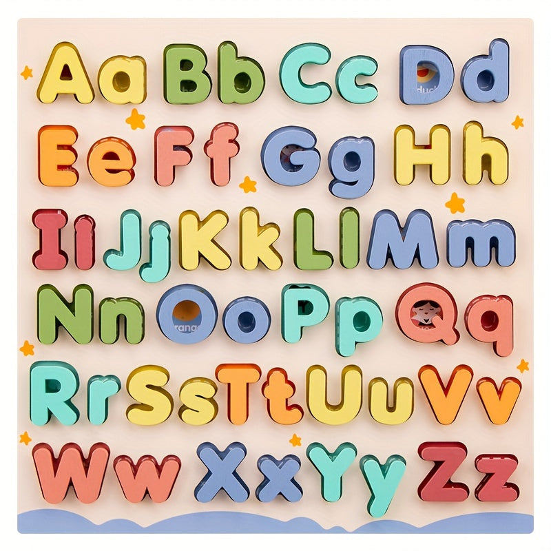 Wooden Letter Puzzle Board for Cognitive Development