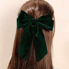4 PCS Velvet Bow Hair Clip French Barrette Hair Accessories