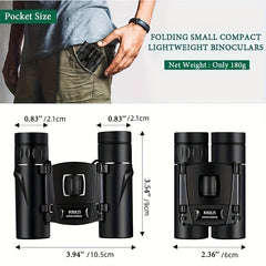 HD Zoom Folding Binoculars Long Range Telescope Low Light Night Vision