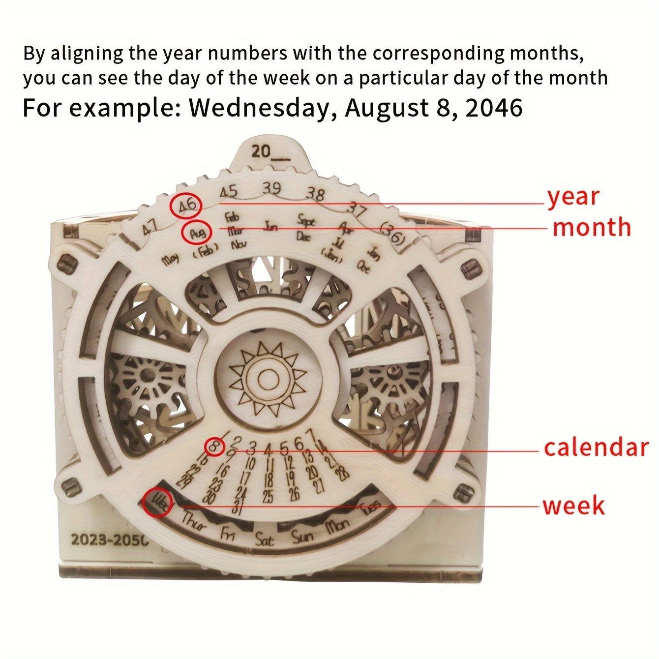 3D Wooden Puzzles Calendar & Pen Holder Kit
