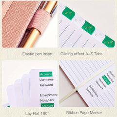 Password Book With Tabs Internet Address And Password Organizer Logbook