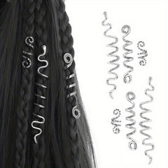 Dreadlock Hair Ring Boho Style Coils Gold Spiral Hair Ring Hair Styling Tool