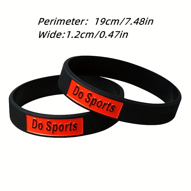 2pcs Silicone Sports Bracelet for Active Lifestyles - Comfortable Wristband