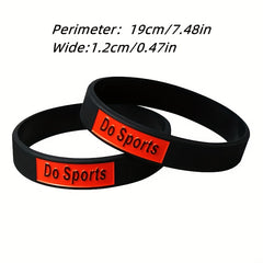 2pcs Silicone Sports Bracelet for Active Lifestyles - Comfortable Wristband