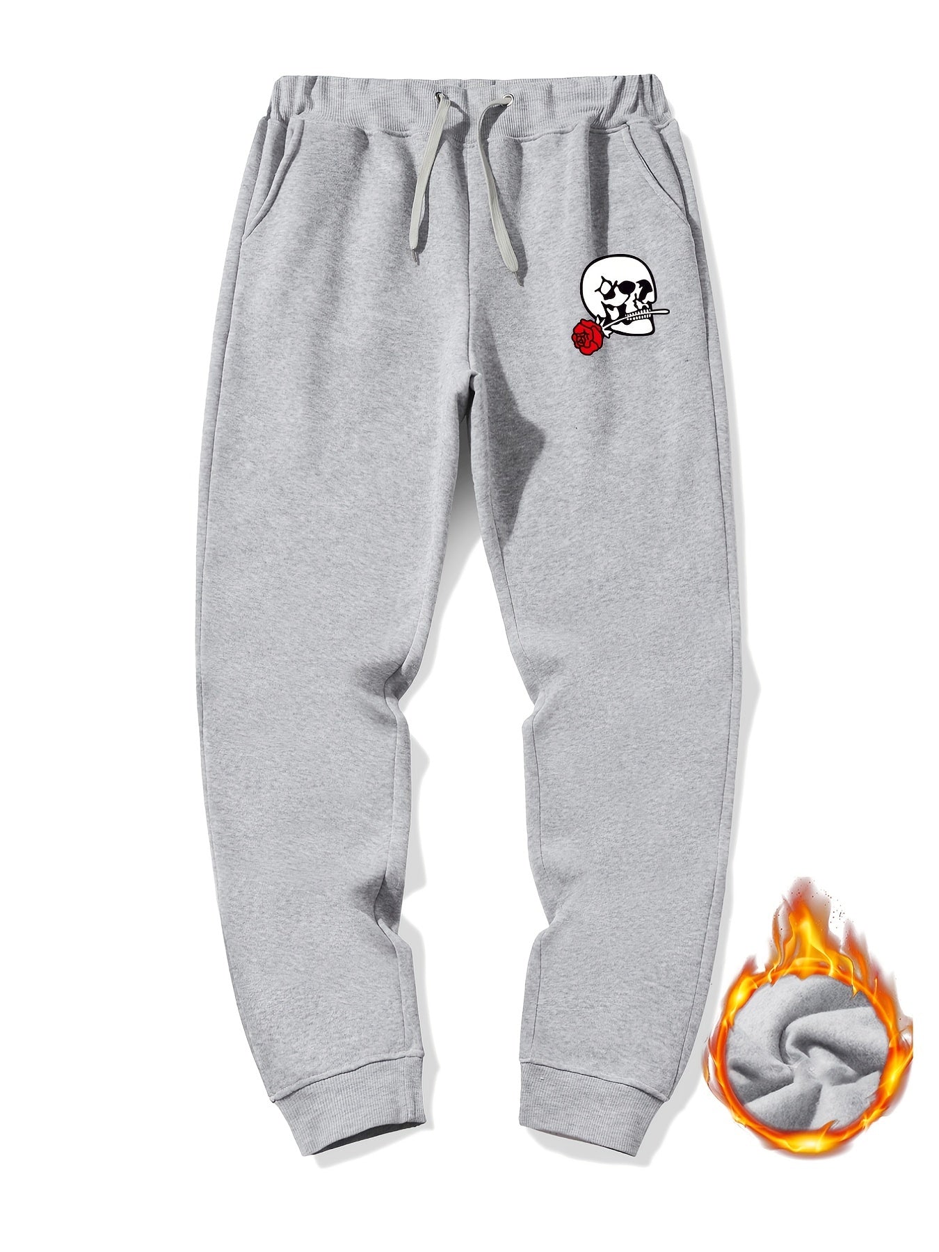 Men's Skull Graphic Sherpa Fleece Active Sweatpants