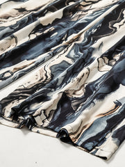  Marble Print High Rise Wide Leg Trousers