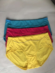 3 Pack Plus Size High Waisted Briefs Set - Stretchy Full Panties